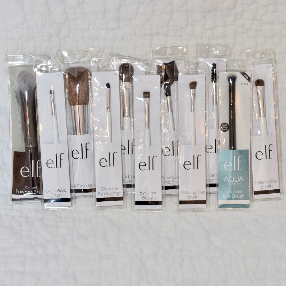 NWT 11 Piece e.l.f. Makeup Brush Set