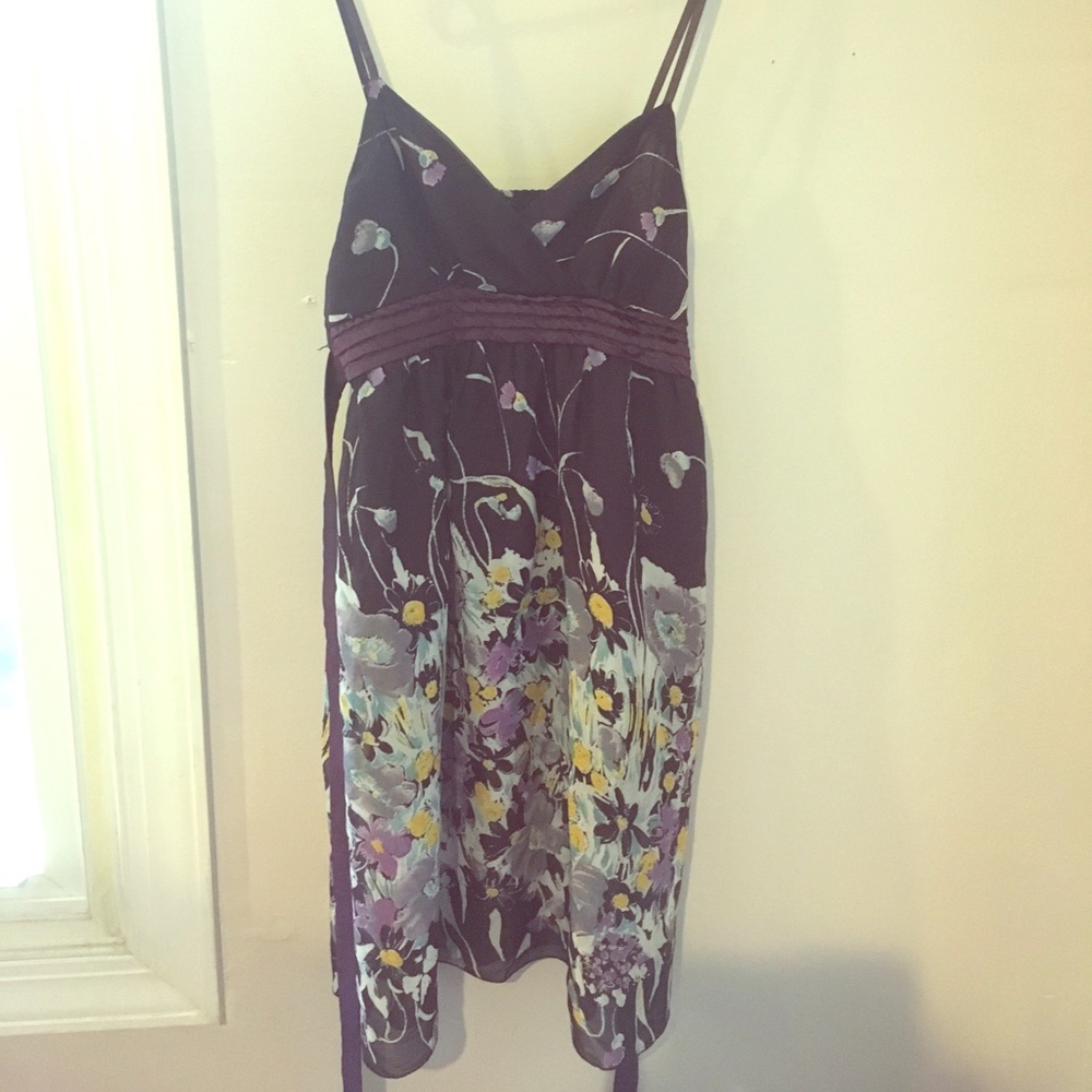 Dark purple floral dress