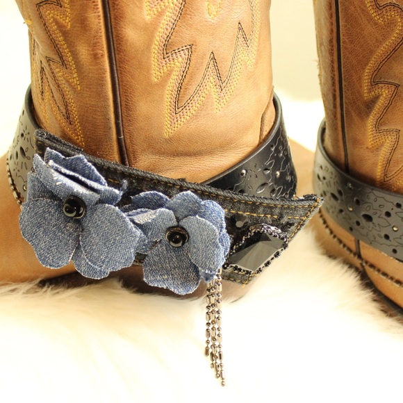 Custom Made Reconstructed Leather Boot Wraps - Picture 2 of 5