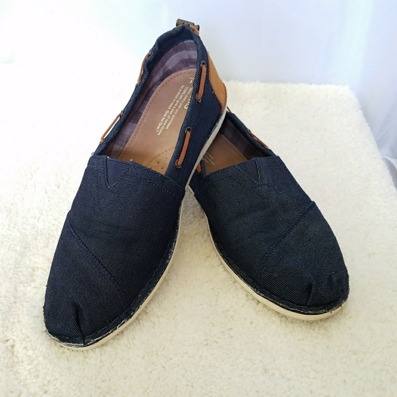 Toms Shoes - TOMS DENIM AND SUEDE ORIGINAL SLIP-ONS