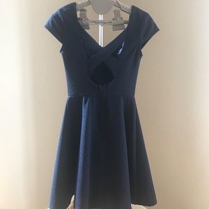 Navy Blue Fit & Flare B. Darlin Dress