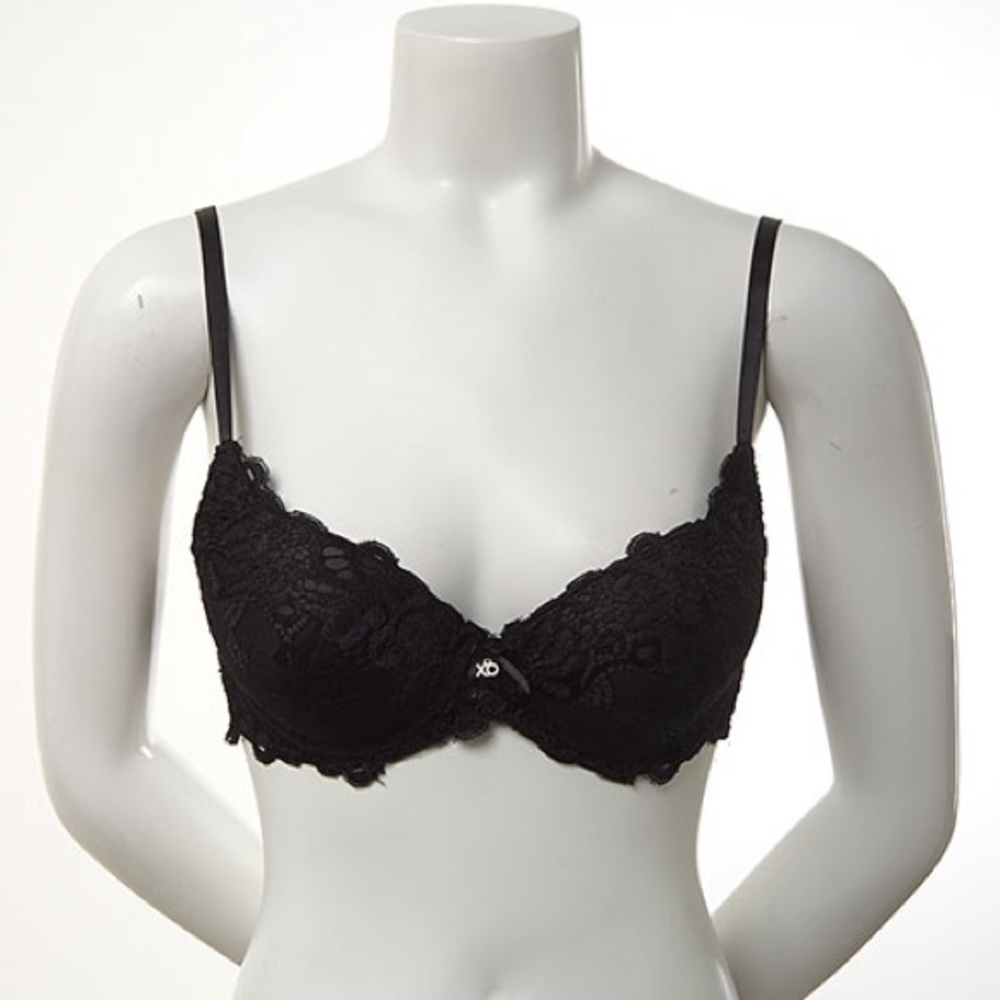 XOXO black lace extreme push up bra