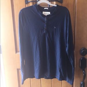 Blue Half Button Shirt