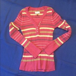 Purple striped sweater