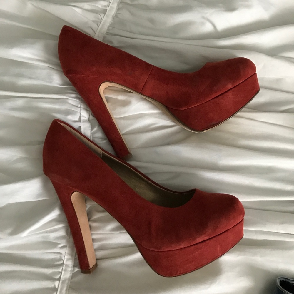 Red Velvet Heels, 3-3 1/2 inches
