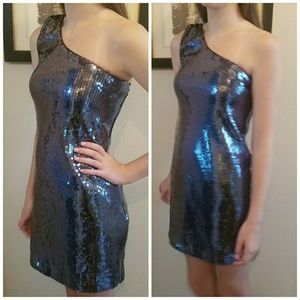 One shoulder Sequin Cocktail Dress by Alyn Paige