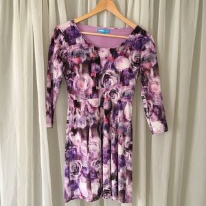 Nanette Lepore Crushed Velvet Skater Skirt Dress