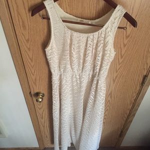Cream maxi dress.