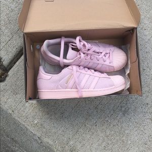 Pink superstars sz 7