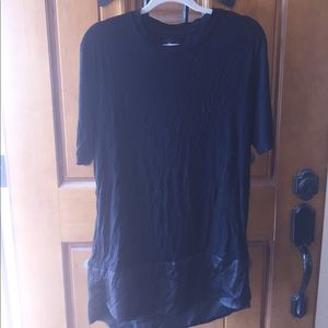 Black Stretch Extended Shirt