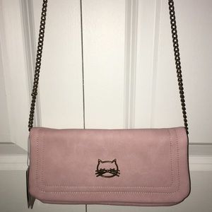 Blush pink cat crossbody purse 🐱