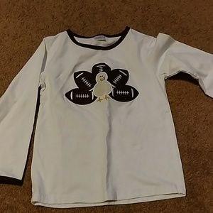 Boys turkey football applique shirt