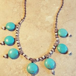 Genuine Magnesite Plus-Sized Necklace