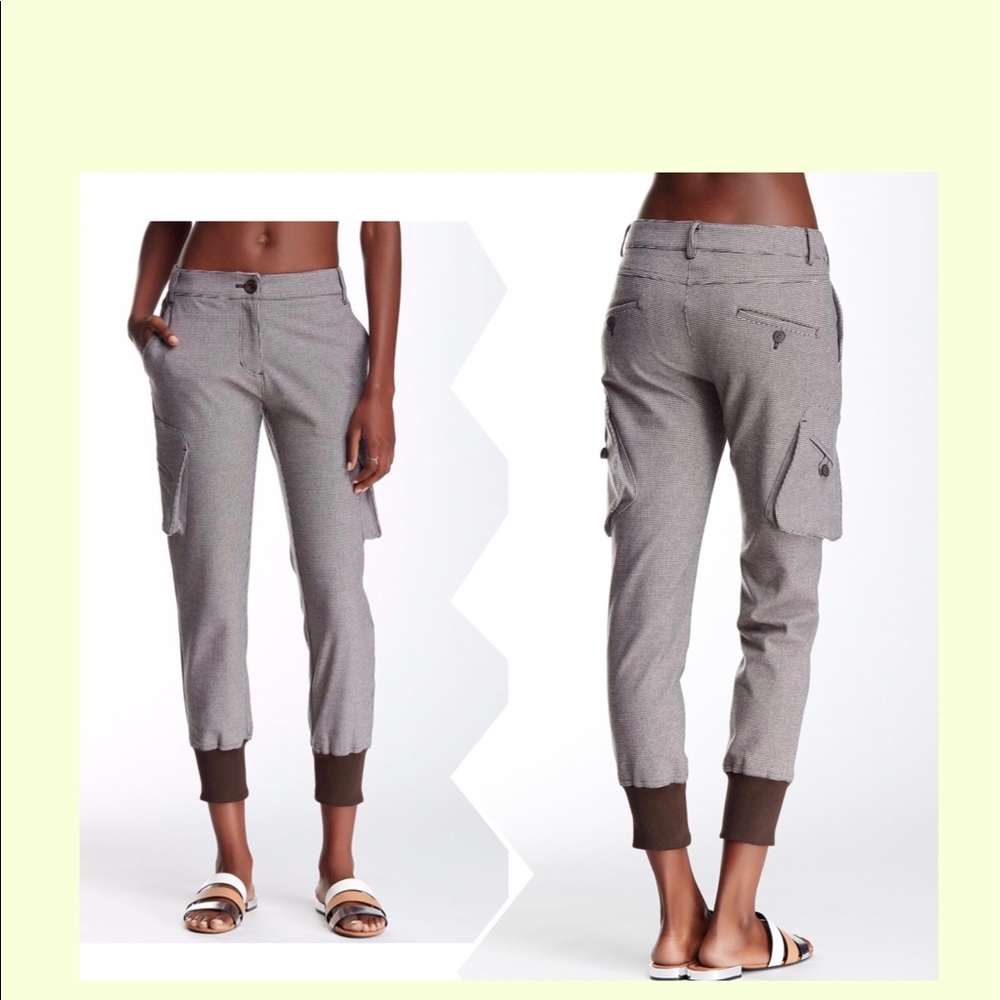 James Jeans Boyfriend Cargo Pants Cream and Brown