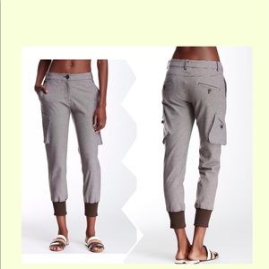 James Jeans Boyfriend Cargo Pants Cream and Brown