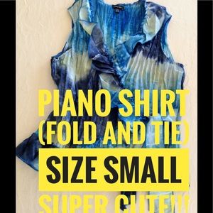 Piano Shirt (Fold & Tie) Size Small Adorable!!!!!!