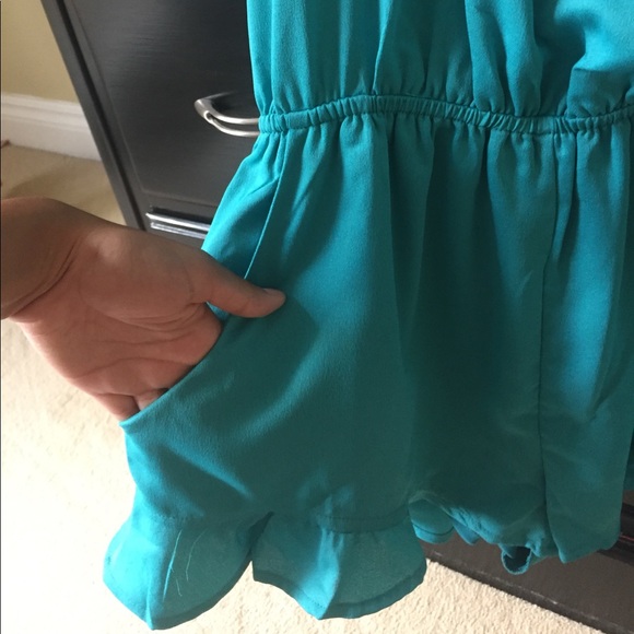 TEAL ROMPER - Picture 3 of 4