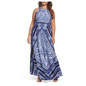 Eliza j Scarf Print Maxi Dress size 16w
