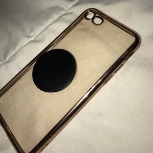 Clear Rose Gold Bumper iPhone 7 Phone Case