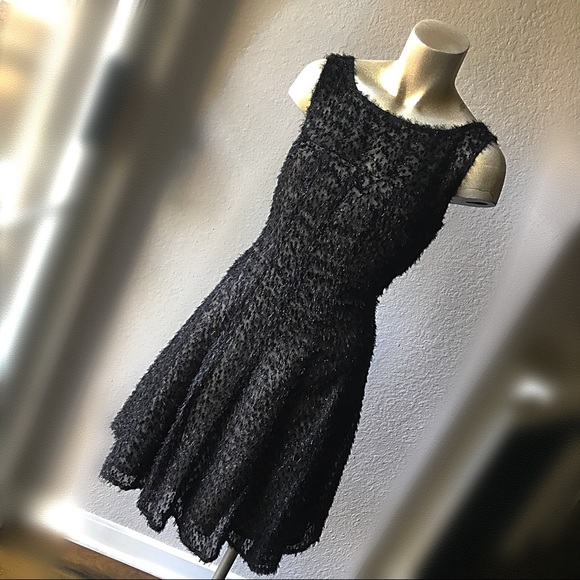 Fit and Flare Metallic Fringe Dress - Picture 2 of 5