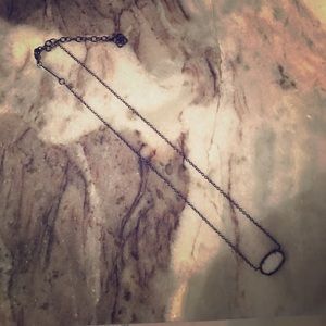 Gun metal iridescent gem Kendra Scott necklace