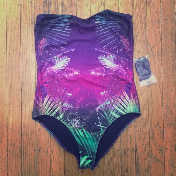 H&M Other - Tropical purple strap-optional H&M swimsuit 🌺🌴