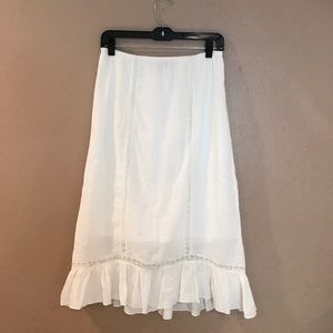 Boho chic cream skirt