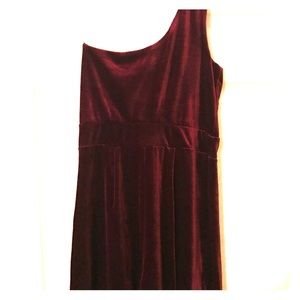 Maroon velvet jumpsuit