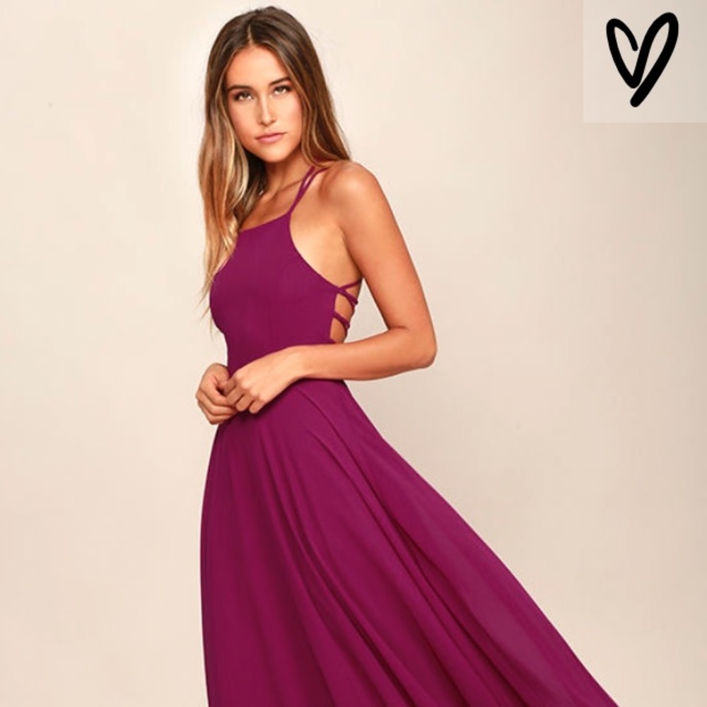 Lulu's Magneta Maxi Dress