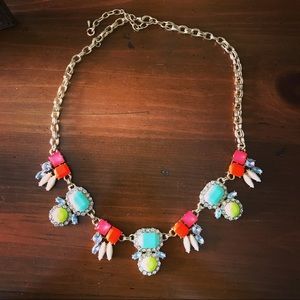 Gold and colorful pastel necklace