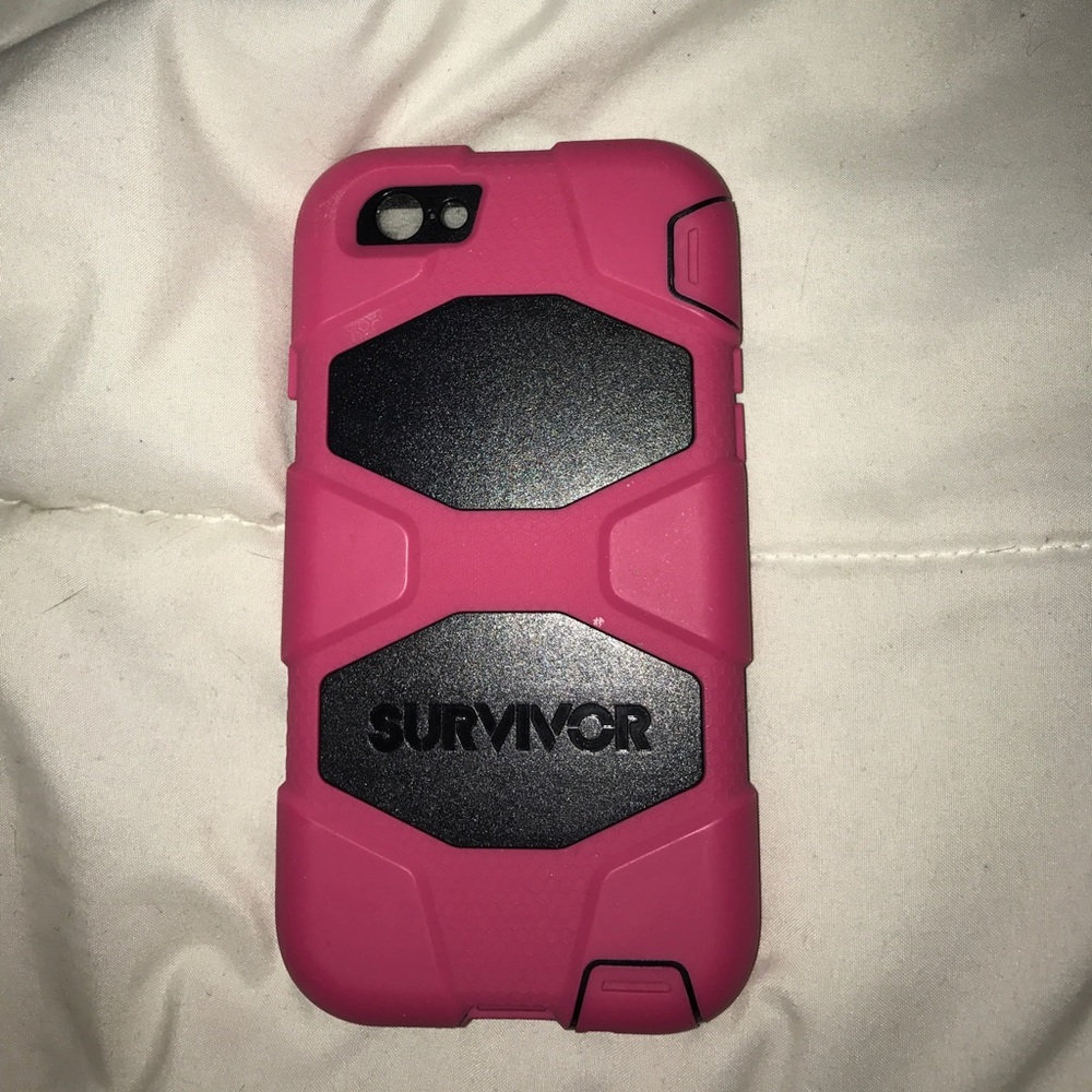 Pink & Black iPhone 7 SURVIVOR Phone Case