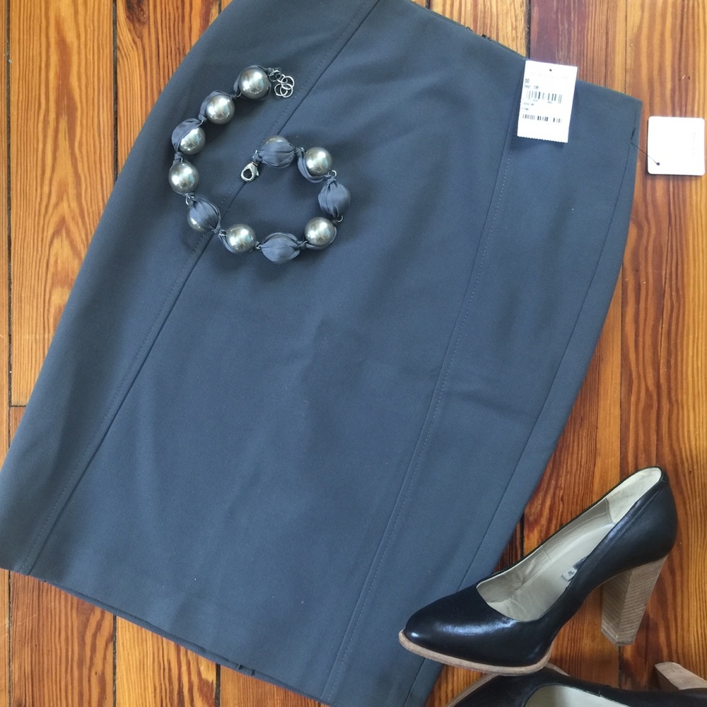 Gray Pencil Skirt