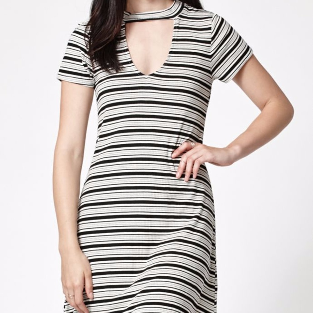 Pac Sun Striped dress with built in choker