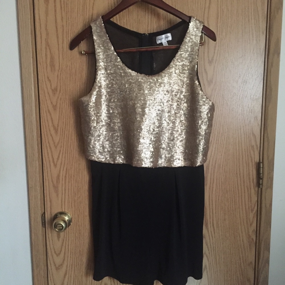 Gold and black romper!