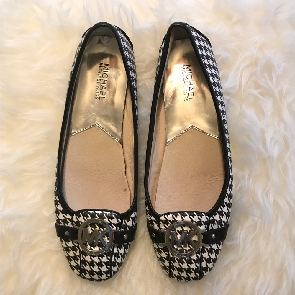 Michael Kors Fulton flats black & white checker
