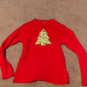 Smockadot kids Christmas tree applique shirt