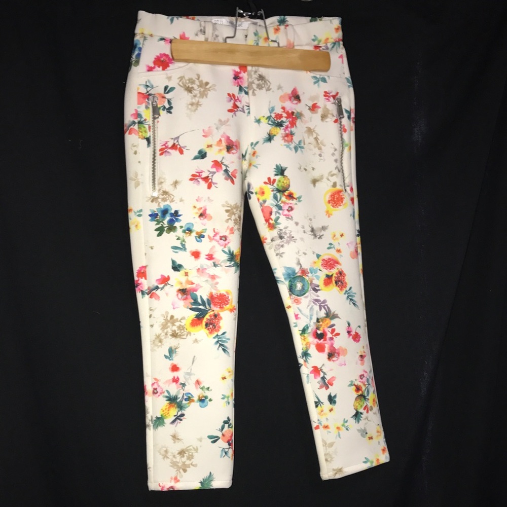 Zara floral Capri pants