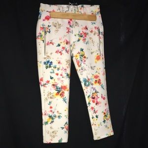 Zara floral Capri pants