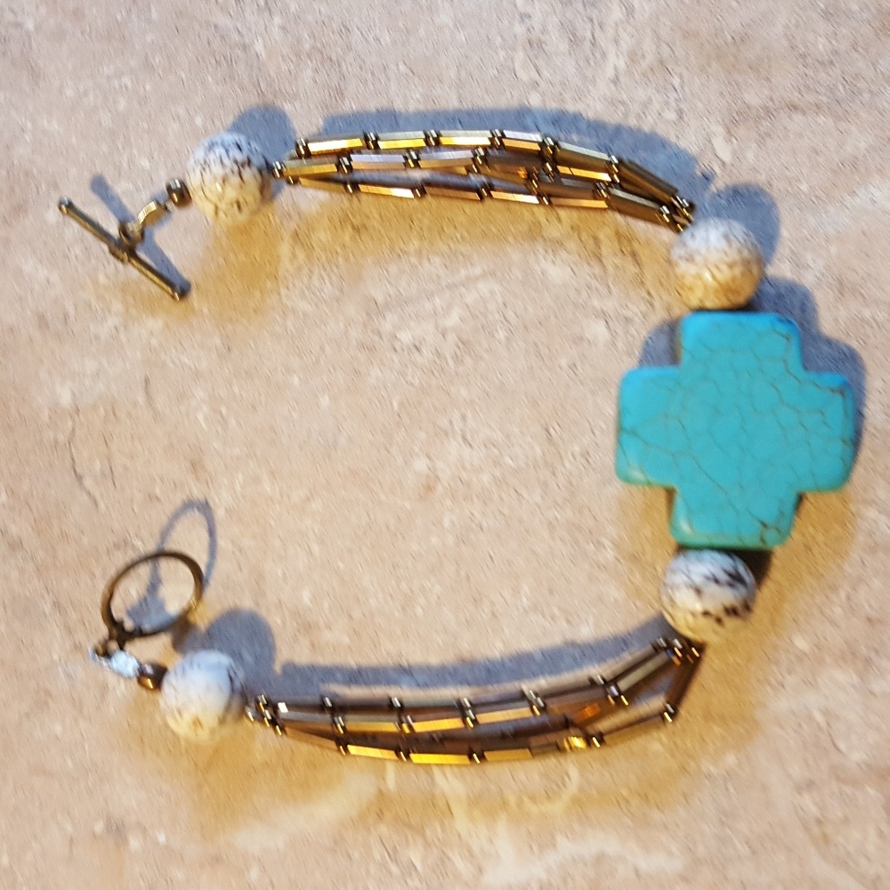 SOLD!  Genuine Magnesite Plus-Sized Bracelet