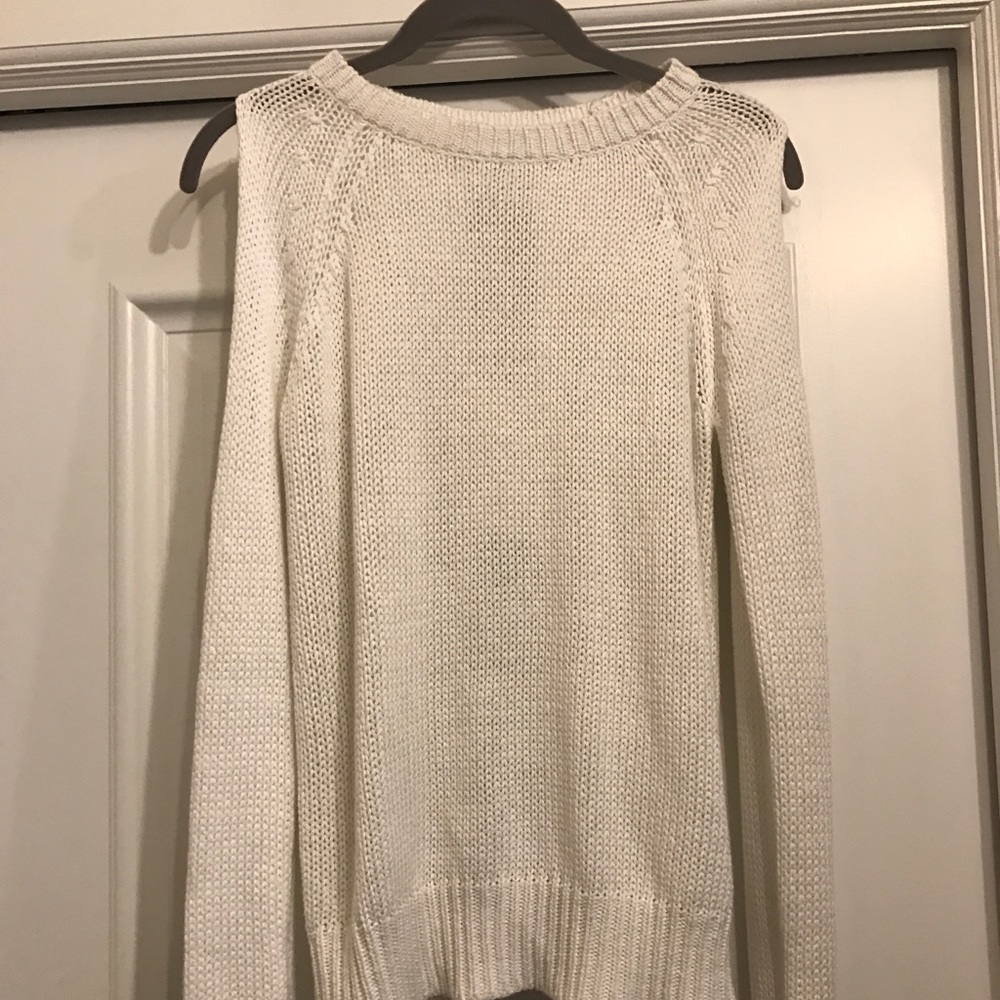 Cold shoulder sweater