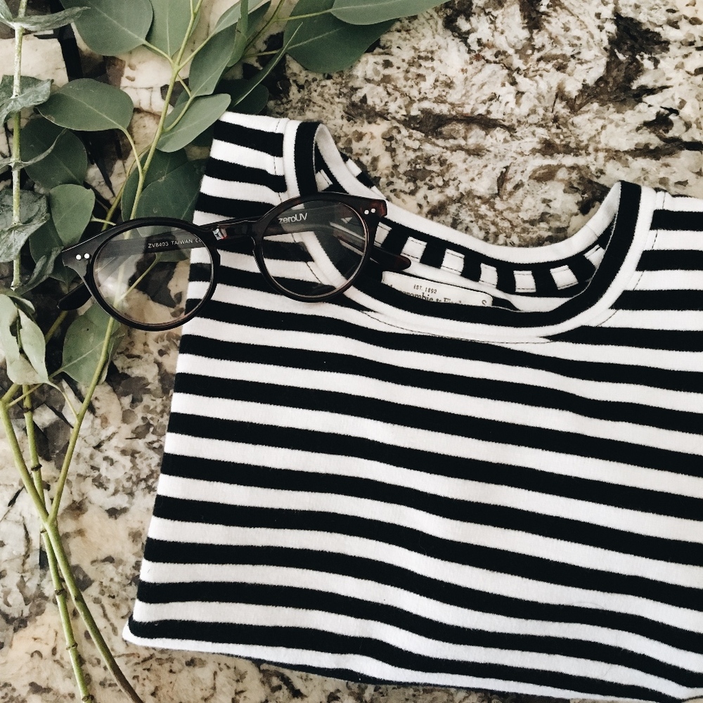 ABERCROMBIE striped crop top