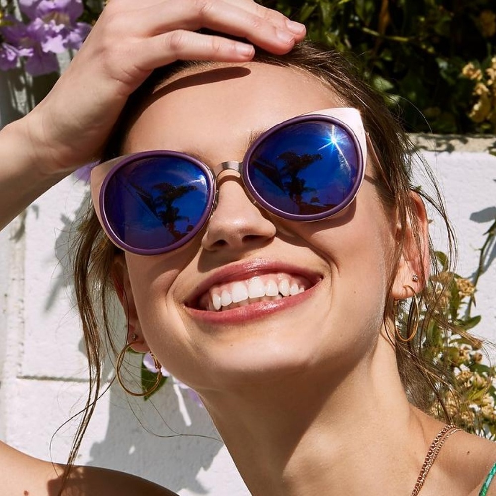 Nasty Gal Into the Blue Cat-Eye Shades