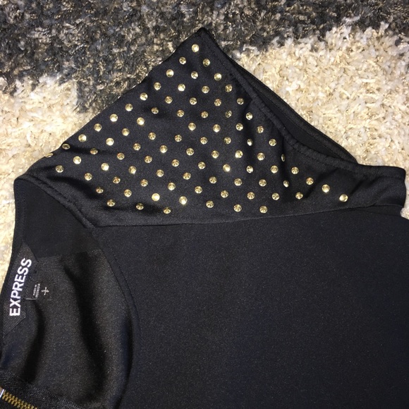Express • Black Top with Stud Detail - Picture 3 of 4
