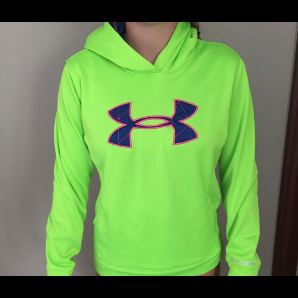 bright green under armour hoodie