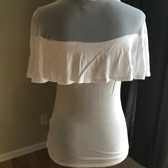 SHEER MESH FLOUNCE TOP - Picture 6 of 6