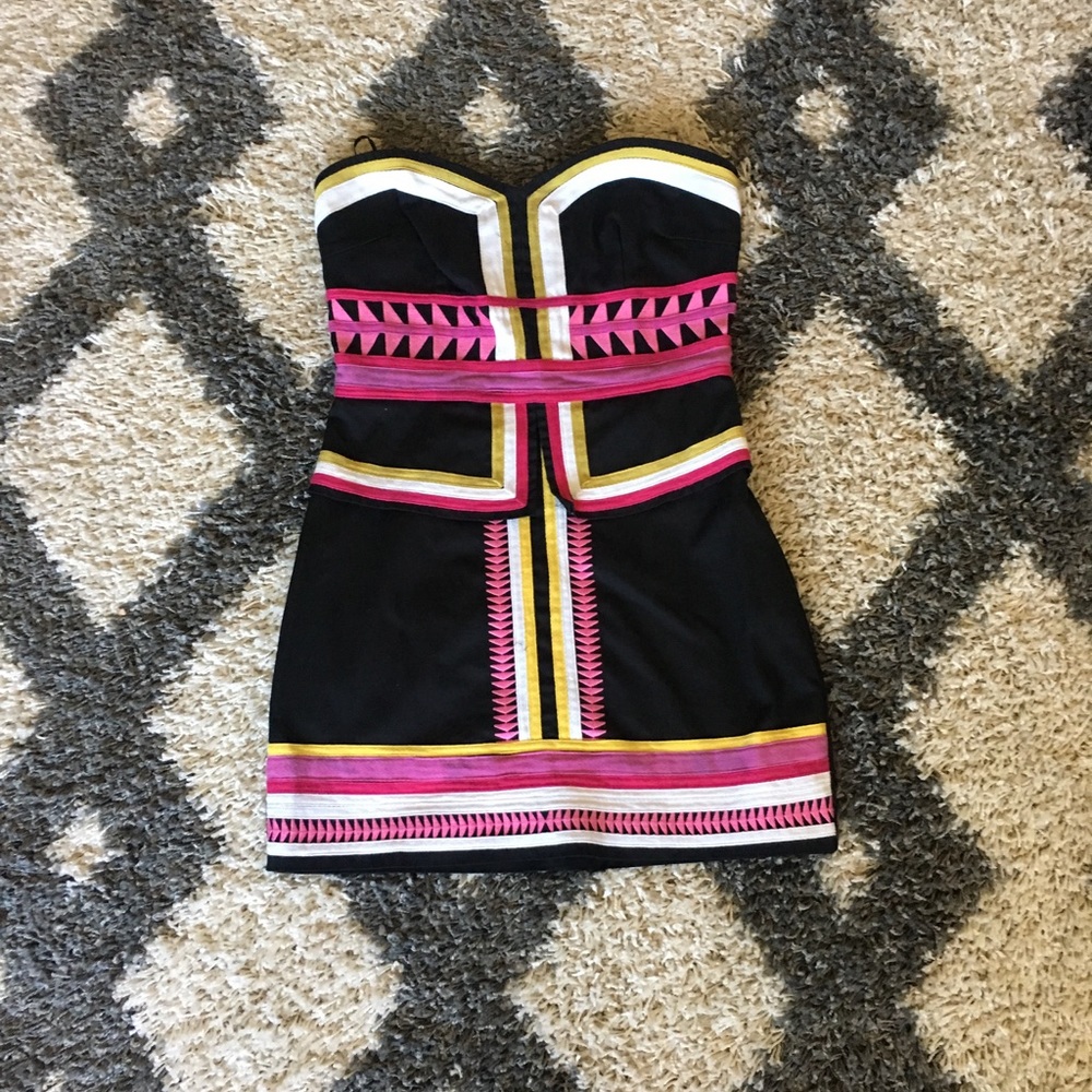 Little Black Dress colorful detail on the front