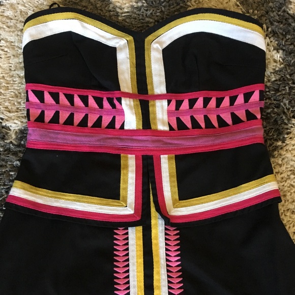 Little Black Dress colorful detail on the front - Picture 3 of 4