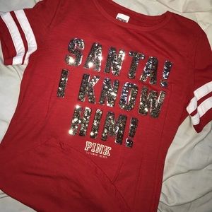 VSPINK Bling Holiday Ringer Tee