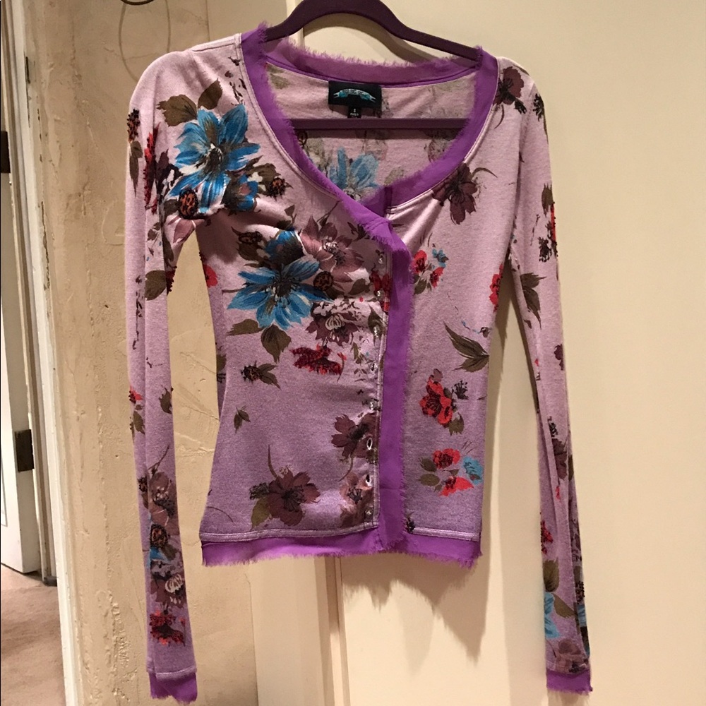 Vintage 55/45 silk cashmere cardigan