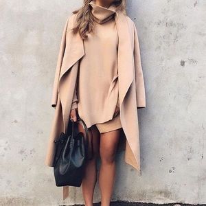 Forever New Willow Wrap Coat in Camel